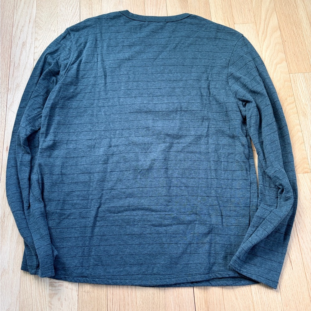 Marine Layer Long Sleeve Crew Neck Shirt Men’s Medium Blue Soft Knit - Picture 4 of 5